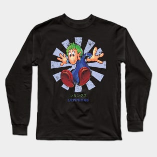 Lemmings Retro Japanese Long Sleeve T-Shirt